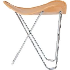 Flying Goose Pampa Hocker, Chrom/ Crude Nature