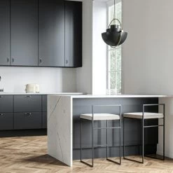 Barhocker Mit Rückenlehne 80 Cm, Schwarz / Beige Samt -Bergs Potter Store department barhocker niedrig hoch ruckenlehne 117