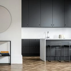 Barhocker Mit Rückenlehne 80 Cm, Schwarz / Schwarz Samt -Bergs Potter Store department barhocker niedrig hoch ruckenlehne 70