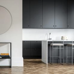 Barhocker Mit Rückenlehne 90 Cm, Grau / Beige Samt -Bergs Potter Store department barstuhl mit hoher ruckenlehne schwarz 194