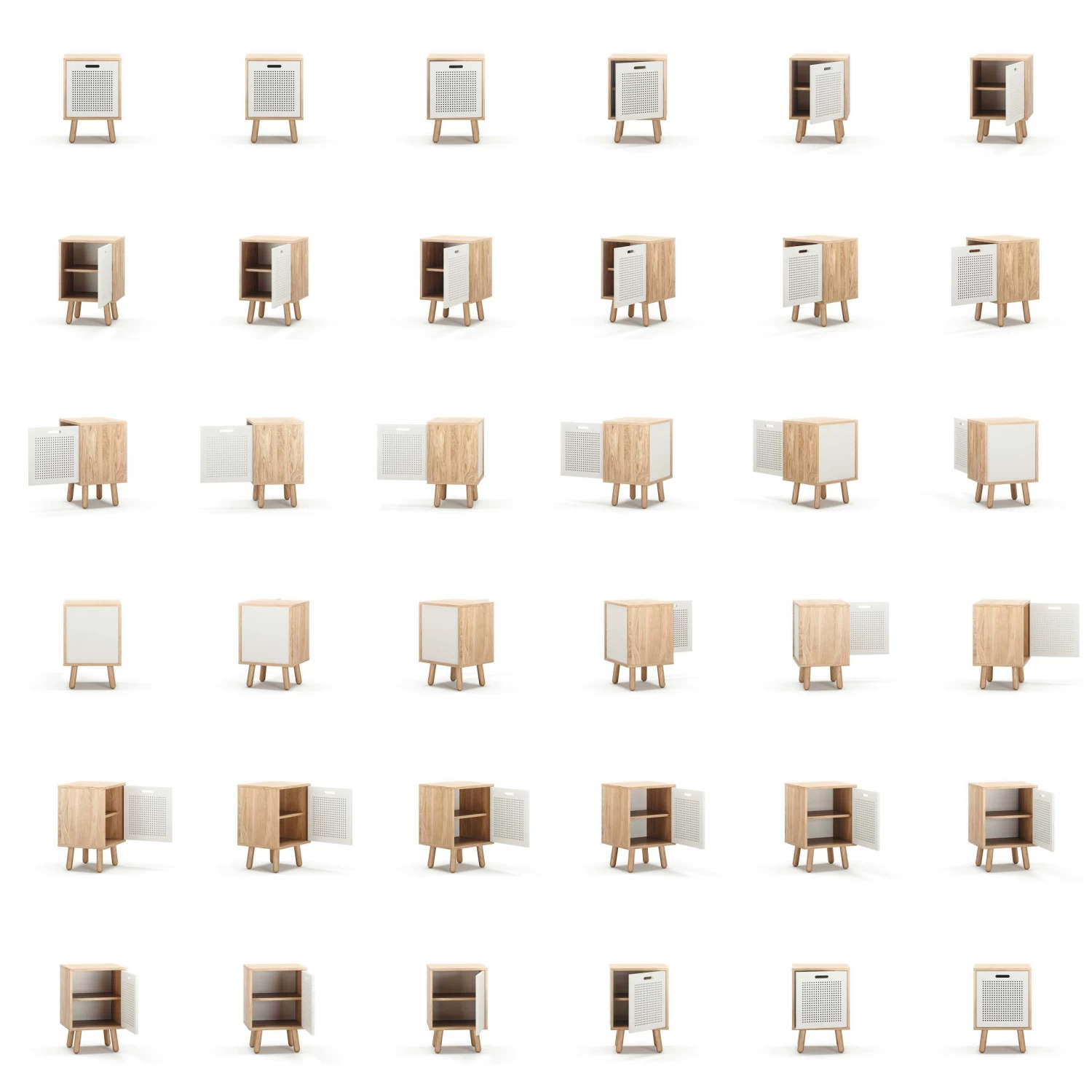 Ray Nachttisch, Eiche / Weiß 8 Ray Nachttisch, Eiche / Weiß – Bild 6