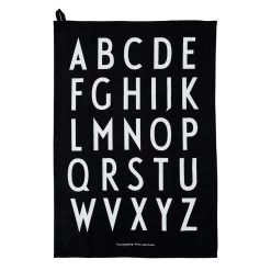 Design Letters Classic Küchenhandtuch 2-er Set, Schwarz