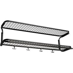 Classic 650 Hutablage Doppelt Schwarz / Schwarz, 80 Cm