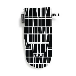 Coronna Ofenhandschuhe 15x30cm, Schwarz/ Weiss
