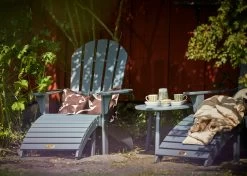 Tennessee Liegestuhl Mit Fußhocker, Stahlgrau -Bergs Potter Store hillerstorp tennessee deckchair with footstool 9