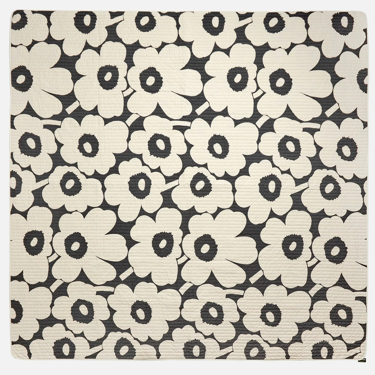 Marimekko Unikko Tagesdecke 260x260 Cm Altweiß/Charcoal 4 Marimekko Unikko Tagesdecke 260x260 Cm Altweiß/Charcoal – Bild 2