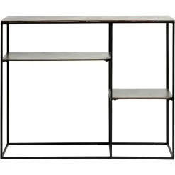 Muubs Hitch Konsolentisch L110xD30xH90 Cm, Schwarz / Altmessingfarben