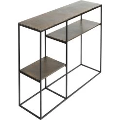 Muubs Hitch Konsolentisch L110xD30xH90 Cm, Schwarz / Altmessingfarben -Bergs Potter Store muubs hitch console black antique brass l110xd30xh90cm 1